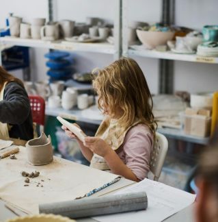 Girl in Art Class